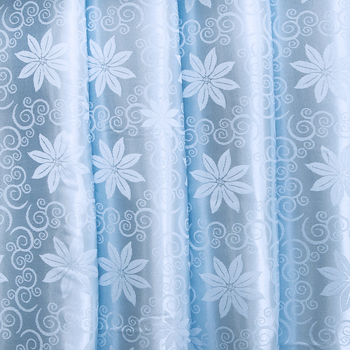 Мерный лоскут портьерная ткань 150 см 17 цвет голубой цветы фото 1