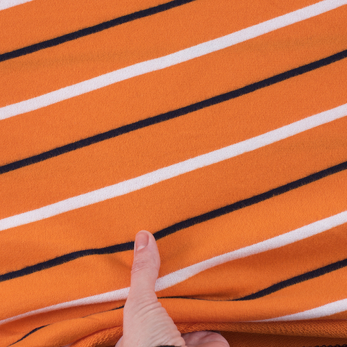 Ткань на отрез футер Жаккард цвет оранжевый фото 4