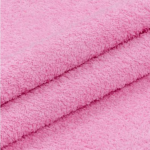 Ткань на отрез махровое полотно 220 см 430 гр/м2 цвет розовый фото 1