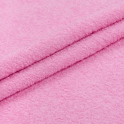 Ткань на отрез махровое полотно 220 см 430 гр/м2 цвет розовый фото 2