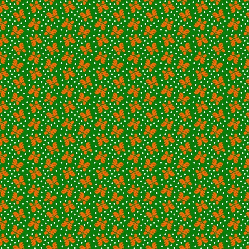 Бязь плательная 150 см 1550/7 цвет зеленый/оранжевый фото 1