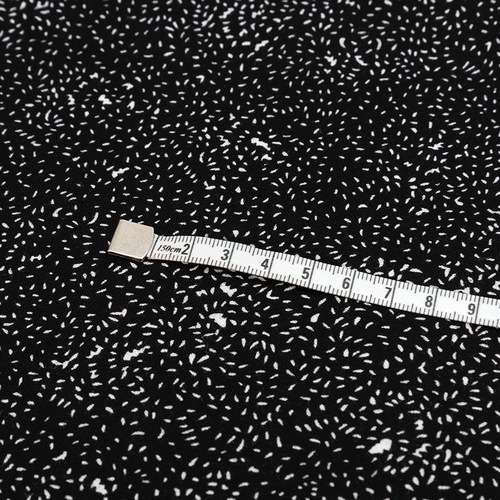 Ткань на отрез штапель 150 см 28-06 Вкрапина на черном фото 2