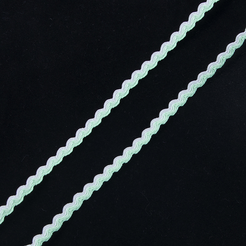 Тесьма плетеная вьюнчик С-3726 (3582) г17 уп 20 м ширина 7 мм (5 мм) рис 9253 цвет мятный-белый фото 1
