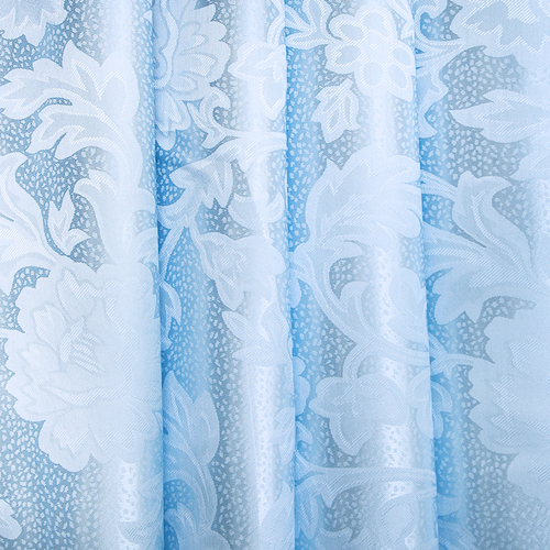 Маломеры портьерная ткань 150 см 17 цвет голубой ветка 1 м фото 1