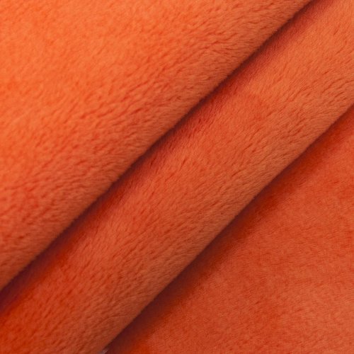 Отрез Плюш Минки гладкий Польша 41/170 см цвет оранжевый фото 2