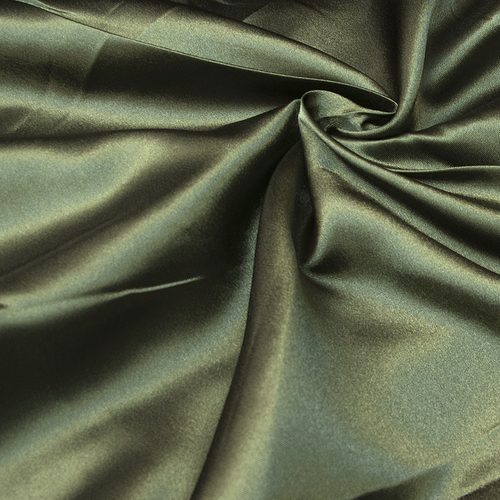 Шелк искусственный 100% полиэстер 220 см цвет темно-зеленый фото 2