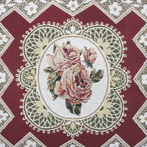 Наволочка гобелен декоративная 45/45 см Кружевная роза 1837 фото 3