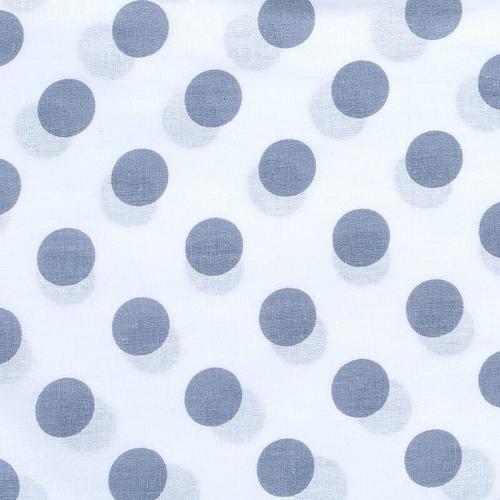 Ткань на отрез бязь плательная 150 см 1422/14А белый фон серый горох фото 3