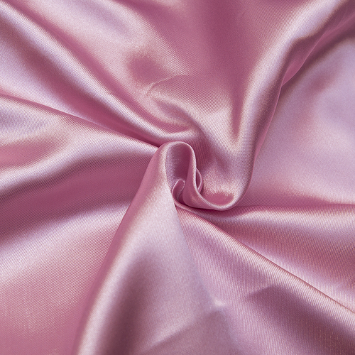 Шелк искусственный 100% полиэстер 220 см цвет светло-розовый фото 2