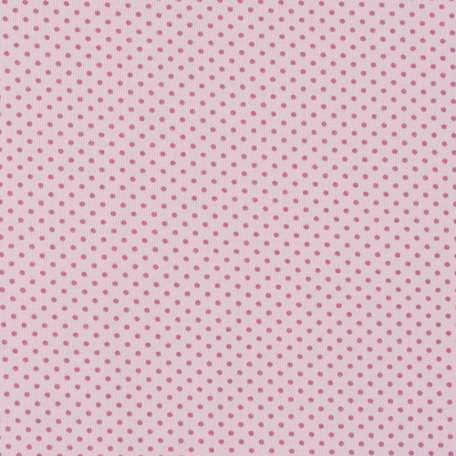 Ткань на отрез кулирка 1022-V59 Горох цвет розовый фото 1