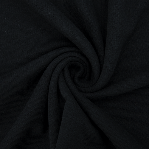 Ткань на отрез футер 2-х нитка начес 21-07 цвет черный фото 1