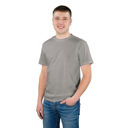 Мужская однотонная футболка цвет темно-серый 50 фото 1