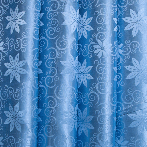 Портьерная ткань 150 см 68 цвет голубой цветы фото 1