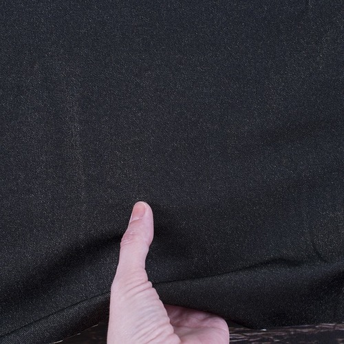 Ткань на отрез джинса двусторонняя 320 г/м2 стрейч AT0268 цвет черный фото 4