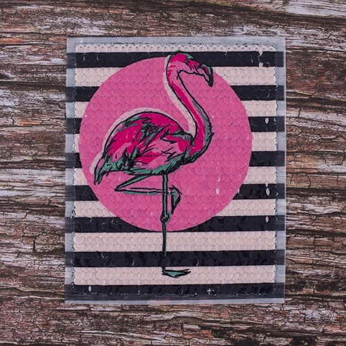 Декоративный элемент пришивной Розовый фламинго 18*22 см фото 1