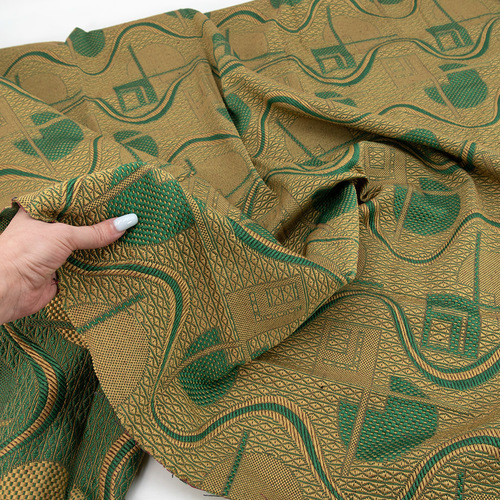 Ткань на отрез гобелен 150 см JB-110 цвет зеленый фото 5