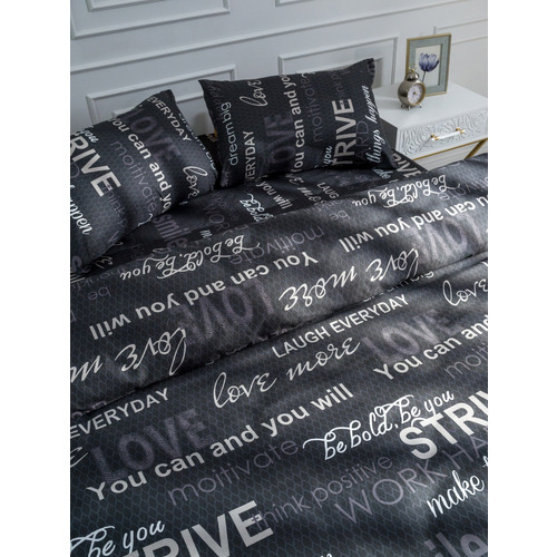 Постельное белье из полисатина 5044 2-х сп с евро простыней с наволочками 50х70 фото 10