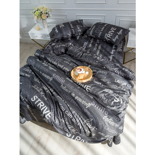 Постельное белье из полисатина 5044 2-х сп с евро простыней с наволочками 50х70 фото 6