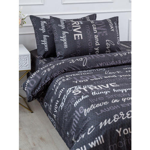 Постельное белье из полисатина 5044 2-х сп с евро простыней с наволочками 50х70 фото 3