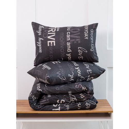 Постельное белье из полисатина 5044 2-х сп с евро простыней с наволочками 50х70 фото 2