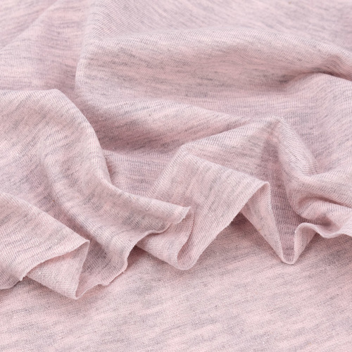 Ткань на отрез кулирка кармеланж М-2007 цвет розовый фото 4