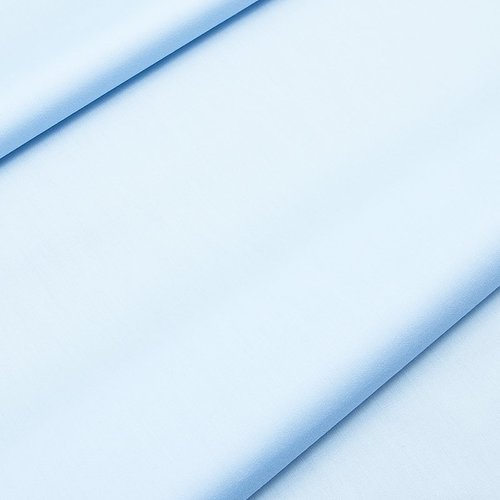 Ткань на отрез сатин гладкокрашеный 160 см 409 цвет голубой фото 3