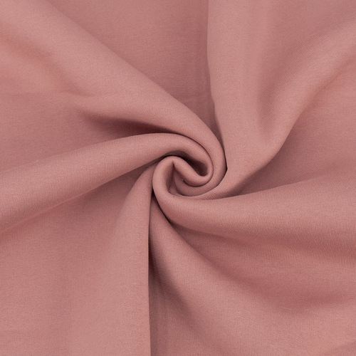 Ткань на отрез футер 3-х нитка компакт пенье начес цвет сухая роза 2 фото 1