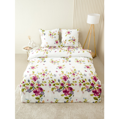 Постельное белье VT из полисатина ДА-531 2-х сп с евро простыней с наволочками 70/70 фото 7