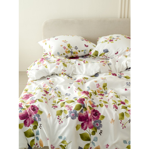 Постельное белье VT из полисатина ДА-531 2-х сп с евро простыней с наволочками 70/70 фото 8