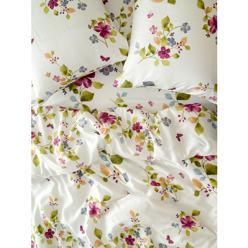 Постельное белье VT из полисатина ДА-531 2-х сп с евро простыней с наволочками 70/70 фото 4