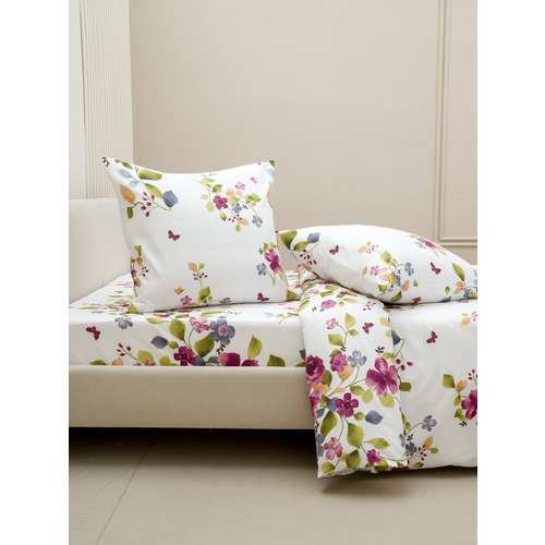 Постельное белье VT из полисатина ДА-531 2-х сп с евро простыней с наволочками 70/70 фото 6