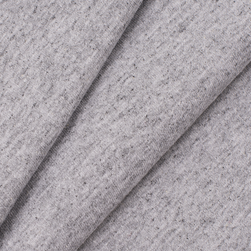 Ткань на отрез кулирка с лайкрой Melange цвет серый фото 1