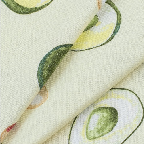 Ткань на отрез кулирка R10027-V2 Авокадо цвет желтый фото 2