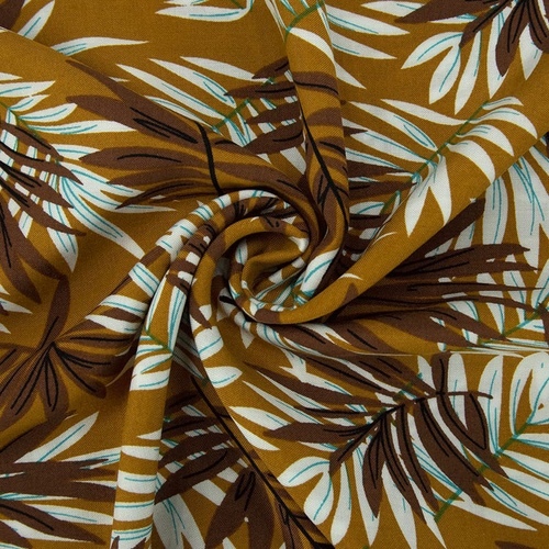 Ткань на отрез штапель Melissa D070 цвет коричневый фото 1
