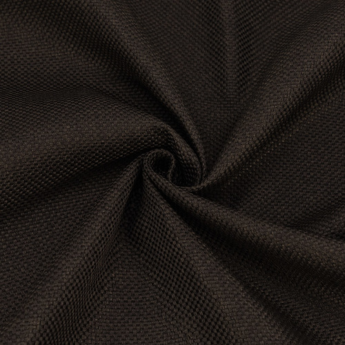Ткань на отрез Blackout лен рогожка 103-24 цвет горький шоколад фото 1