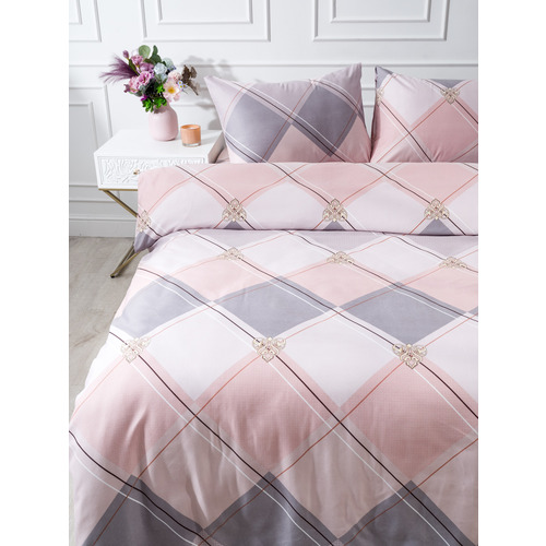 Постельное белье 4111 2-х сп с евро простыней с наволочками 50/70 фото 8