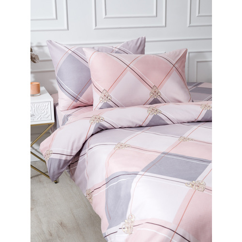 Постельное белье 4111 2-х сп с евро простыней с наволочками 50/70 фото 3