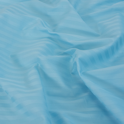 Простынь на резинке страйп-сатин 906 цвет голубой 140/200/20 см фото 7