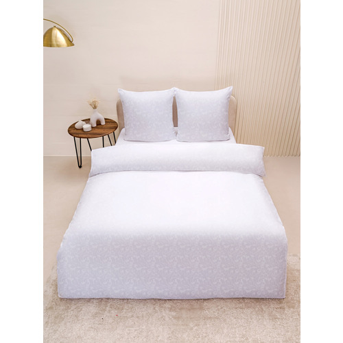 Постельное жаккард Белый 2-х сп с евро простыней с наволочками 70/70 фото 10