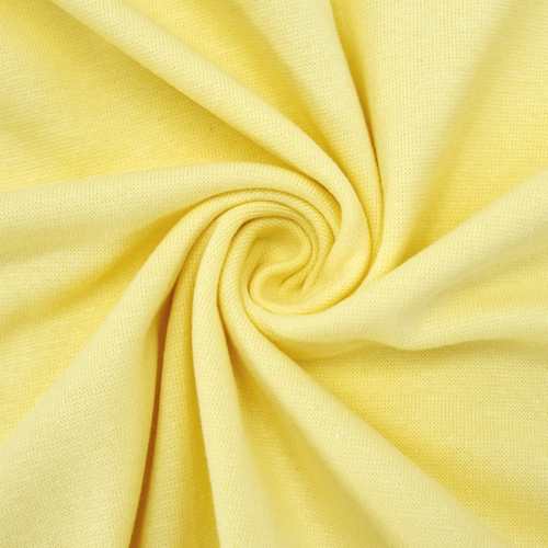 Ткань на отрез рибана с лайкрой М-2013 цвет светло-желтый фото 1
