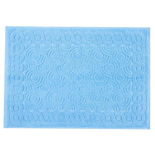 Полотенце-коврик махровое Pecorella ПЦ-103-03083 50/70 см цвет 135 голубой фото 1