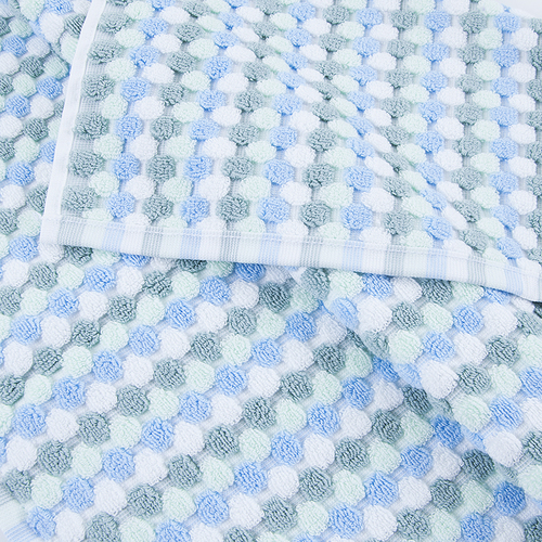 Полотенце-коврик махровое Musivo ПЦ-516-02484 50/70 см цвет 20000 бело-голубой фото 2