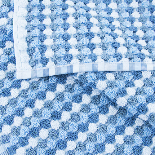 Полотенце-коврик махровое Musivo ПЦ-516-02484 50/70 см цвет 30000 бело-синий фото 2