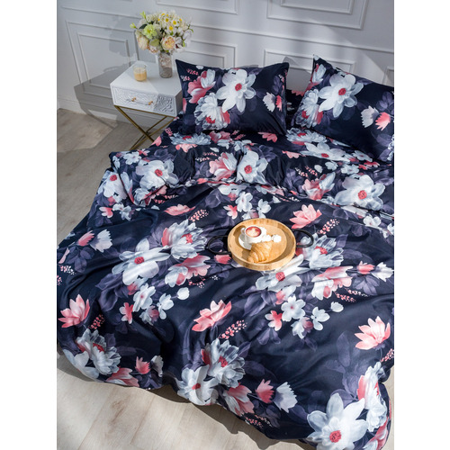 Постельное белье VT из полисатина 4828 2-х сп с евро простыней с наволочками 50/70 фото 10