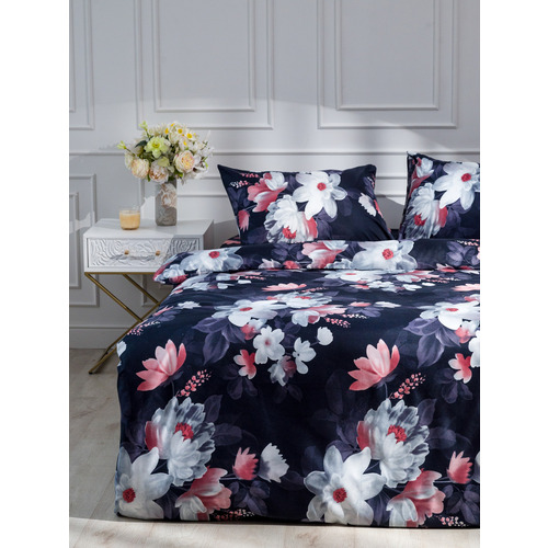 Постельное белье VT из полисатина 4828 2-х сп с евро простыней с наволочками 50/70 фото 7