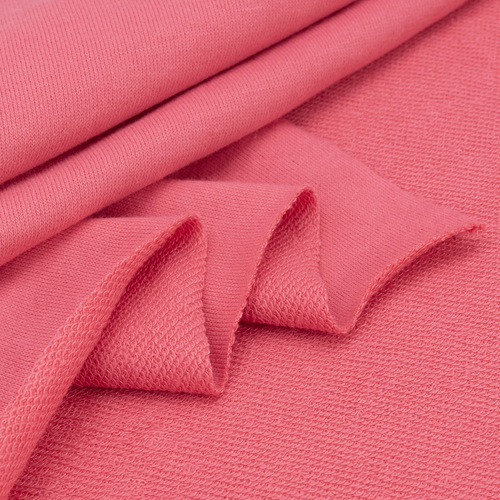 Ткань на отрез футер 2-х нитка диагональный F5 цвет розовый фото 2