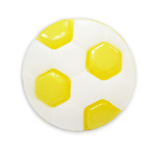 Пуговица детская сборная Мяч 13 мм цвет желтый упаковка 24 шт фото 1