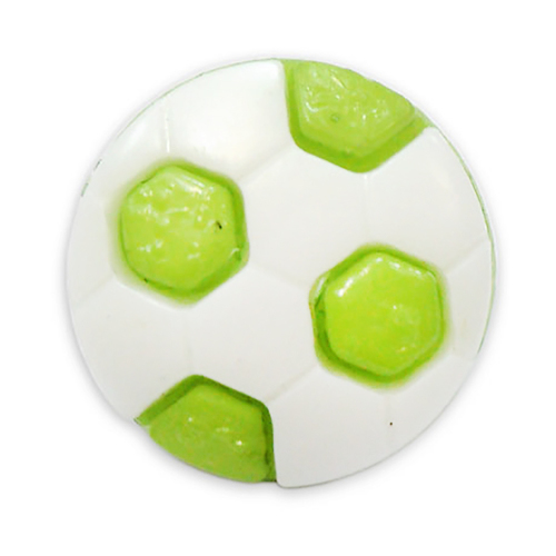 Пуговица детская сборная Мяч 13 мм цвет салатовый упаковка 24 шт фото 1