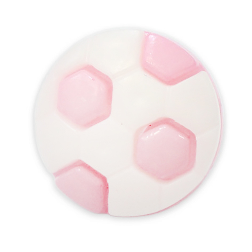 Пуговица детская сборная Мяч 13 мм цвет св-розовый упаковка 24 шт фото 1