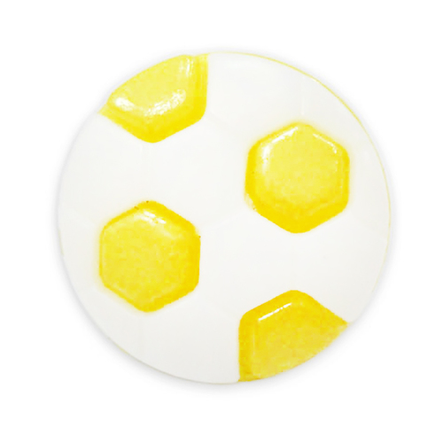 Пуговица детская сборная Мяч 16 мм цвет св-желтый упаковка 24 шт фото 1